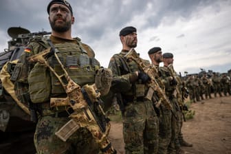 Bundeswehrsoldaten der Nato-Truppe in Litauen