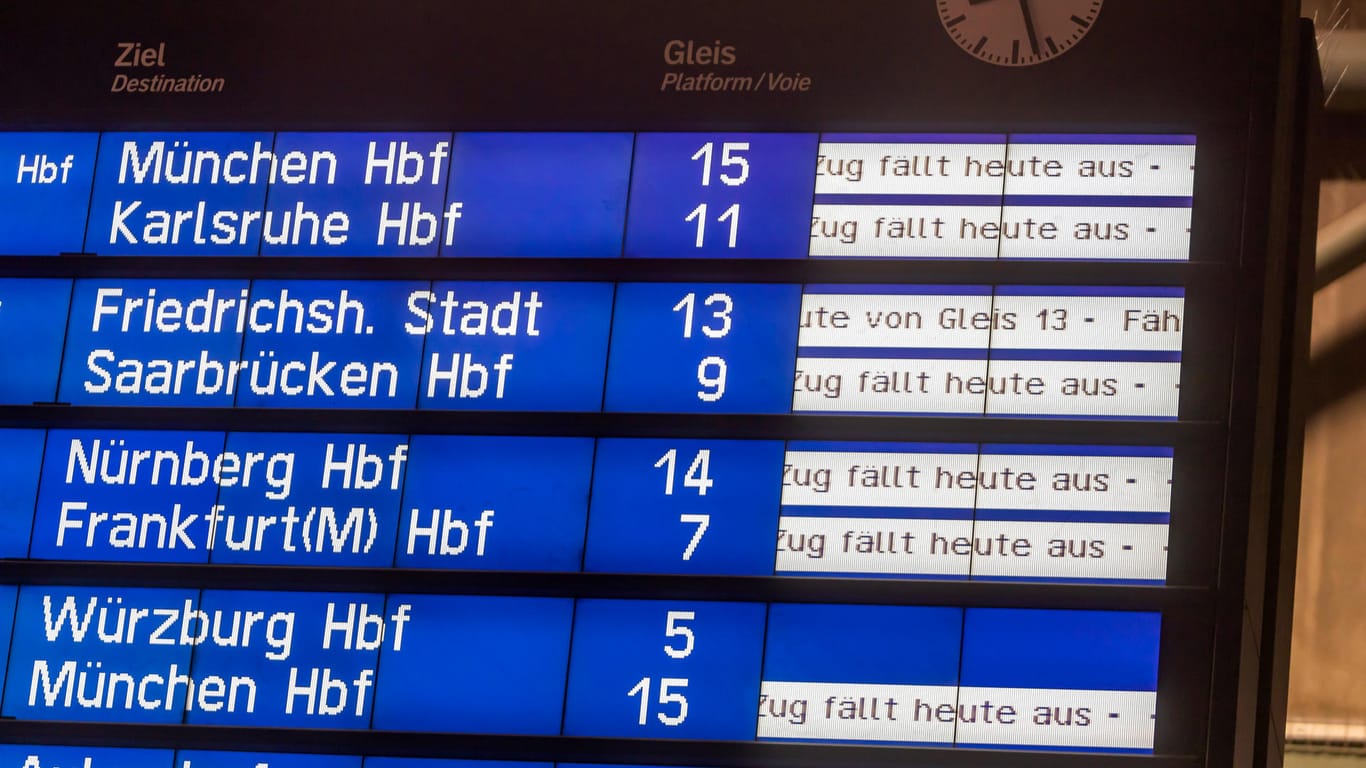 Zugausfälle und Verspätungen (Symbolbild): Häufig gibt es für Probleme bei der Deutschen Bahn Erklärungen, die ein Laie nicht sofort versteht.