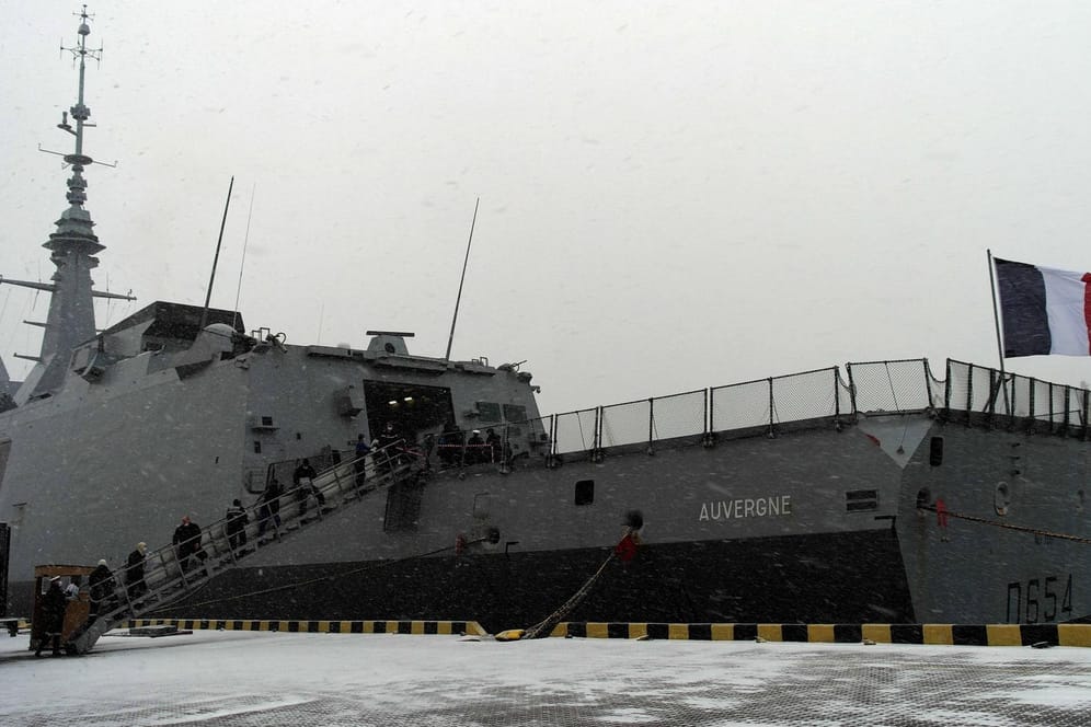 Französisches Kriegsschiff im Hafen von Odessa (Archivbild): Könnten Schiffe wie dieses Exporte aus der Ukraine absichern?