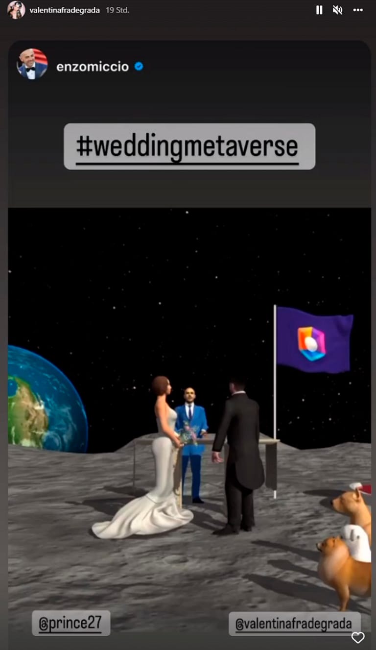 Jawort auf dem Mond: So sah die Hochzeit im Metaverse aus.