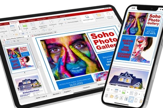 Softmakers mobiles Officepaket ist dreigeteilt: Textmaker (Bild), Planmaker und Presentations können je nach Bedarf separat installiert werden.