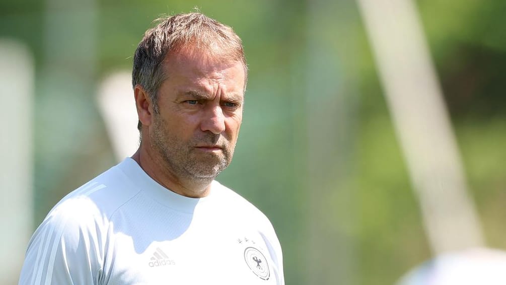 Hansi Flick: Der Bundestrainer während einer Trainingseinheit mit seinem DFB-Team.