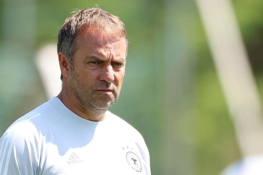 Hansi Flick: Der Bundestrainer während einer Trainingseinheit mit seinem DFB-Team.