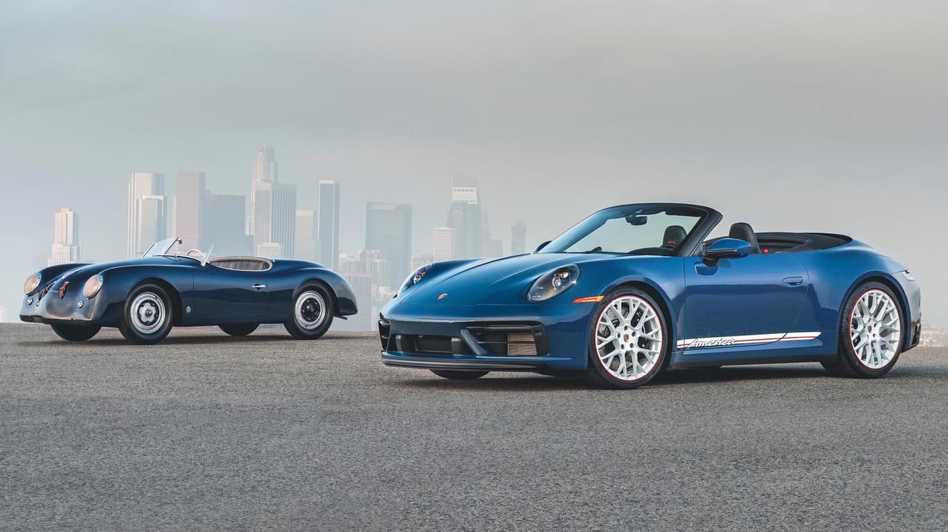 Alt und neu: 70 Jahre nach dem ersten Porsche-Roadster speziell für den nordamerikanischen Markt folgt die America-Edition des 911 GTS.