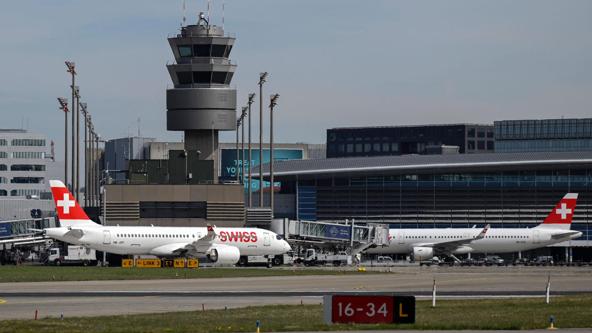 Flughafen in Zürich (Archivbild): Der Luftraum wurde gesperrt.