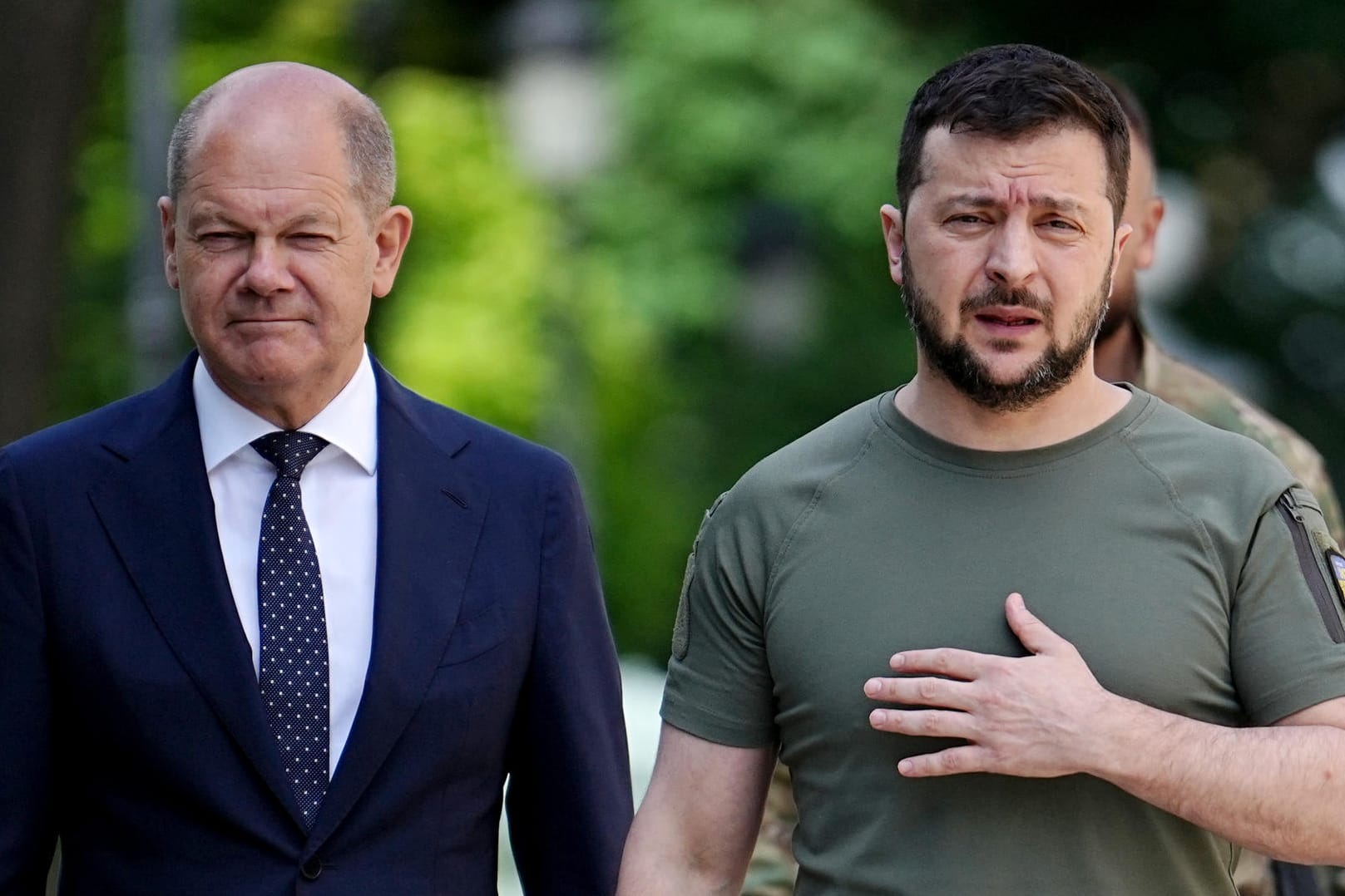 Bundeskanzler Scholz mit dem ukrainischen Präsidenten Selenskyj: "Die Ukraine gehört zur europäischen Familie".