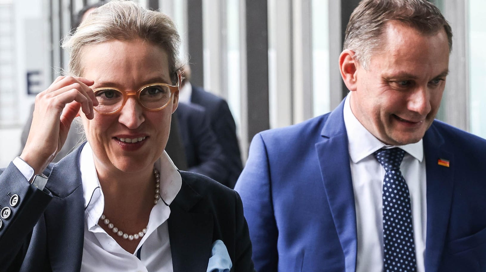 AfD-Politiker Alice Weidel und Tino Chrupalla: Die Partei hat bei den letzten Wahlen keine Erfolge erzielen können.