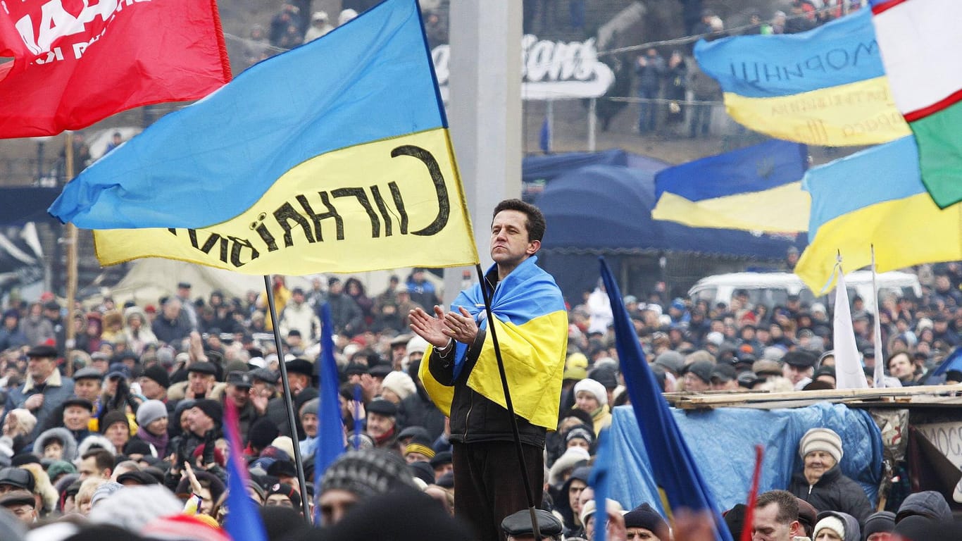 Euromaidan-Protest am 16. Februar 2014 (Archivbild): Nur wenige Tage später eskalierte die Gewalt, mehr als 100 Menschen starben.