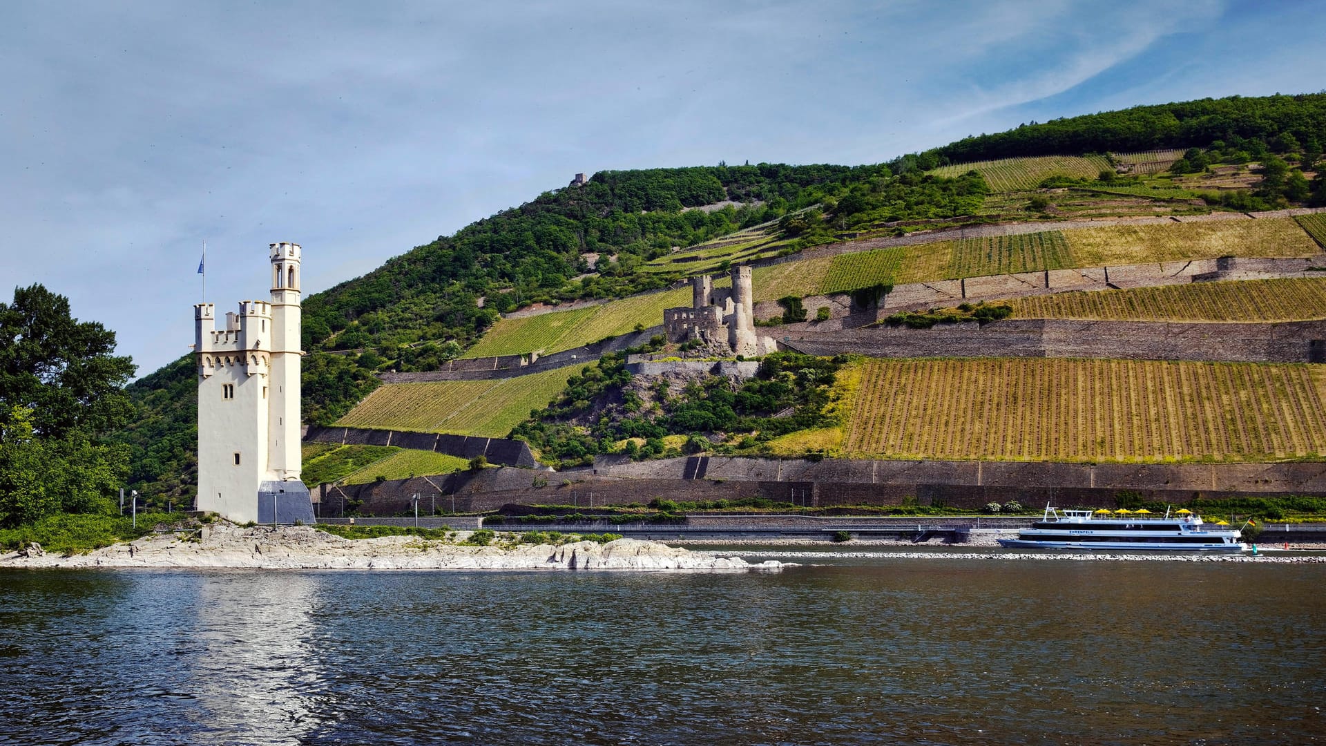 Bingen am Rhein (Archivbild): Ein Mann ist in dem Fluss ertrunken. Bingen am Rhein (Archivbild): Ein Mann ist in dem Fluss ertrunken.