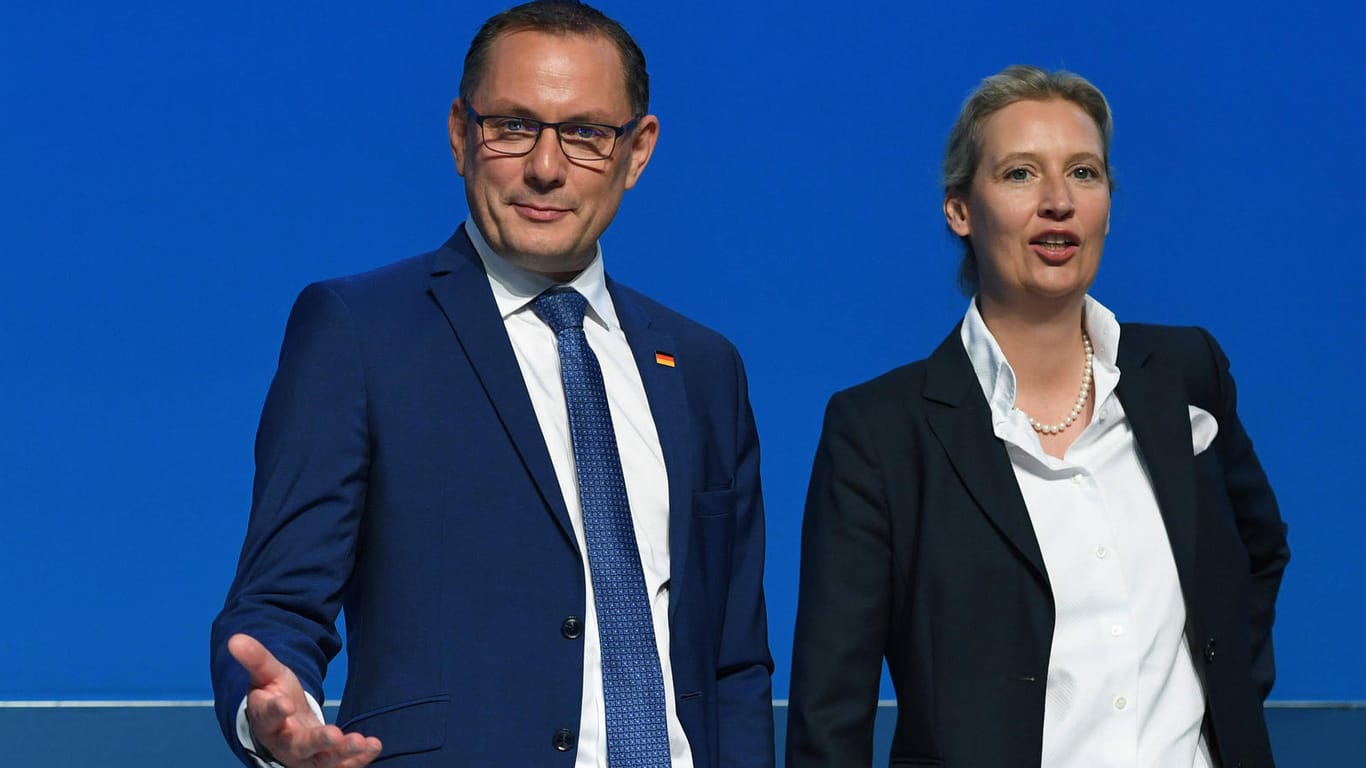 Tino Chrupalla (l) und Alice Weidel (r): Sie bilden den neuen AfD-Vorstand.