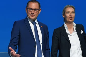 Tino Chrupalla (l) und Alice Weidel (r): Sie bilden den neuen AfD-Vorstand.