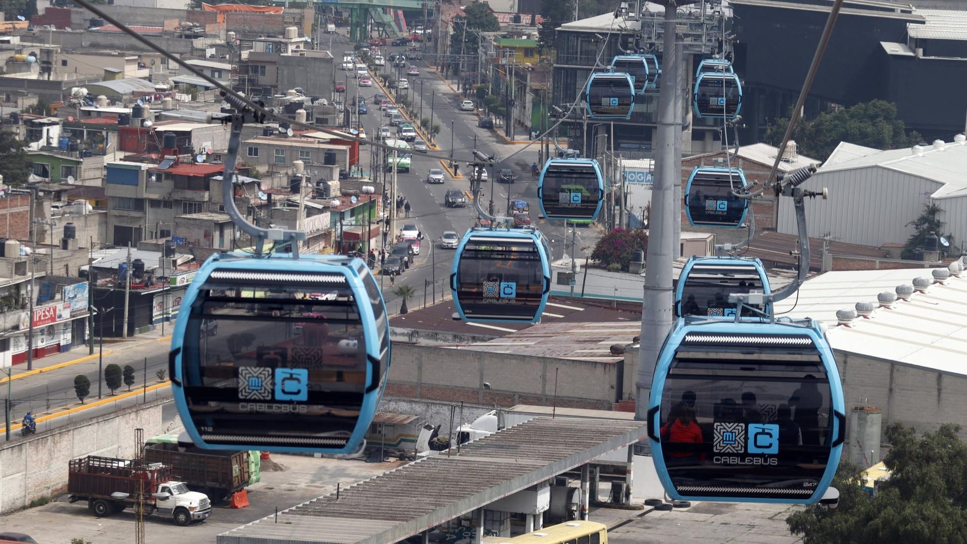 In Mexiko können die Bürger Seilbahnen nehmen, statt im Stau zu stehen.