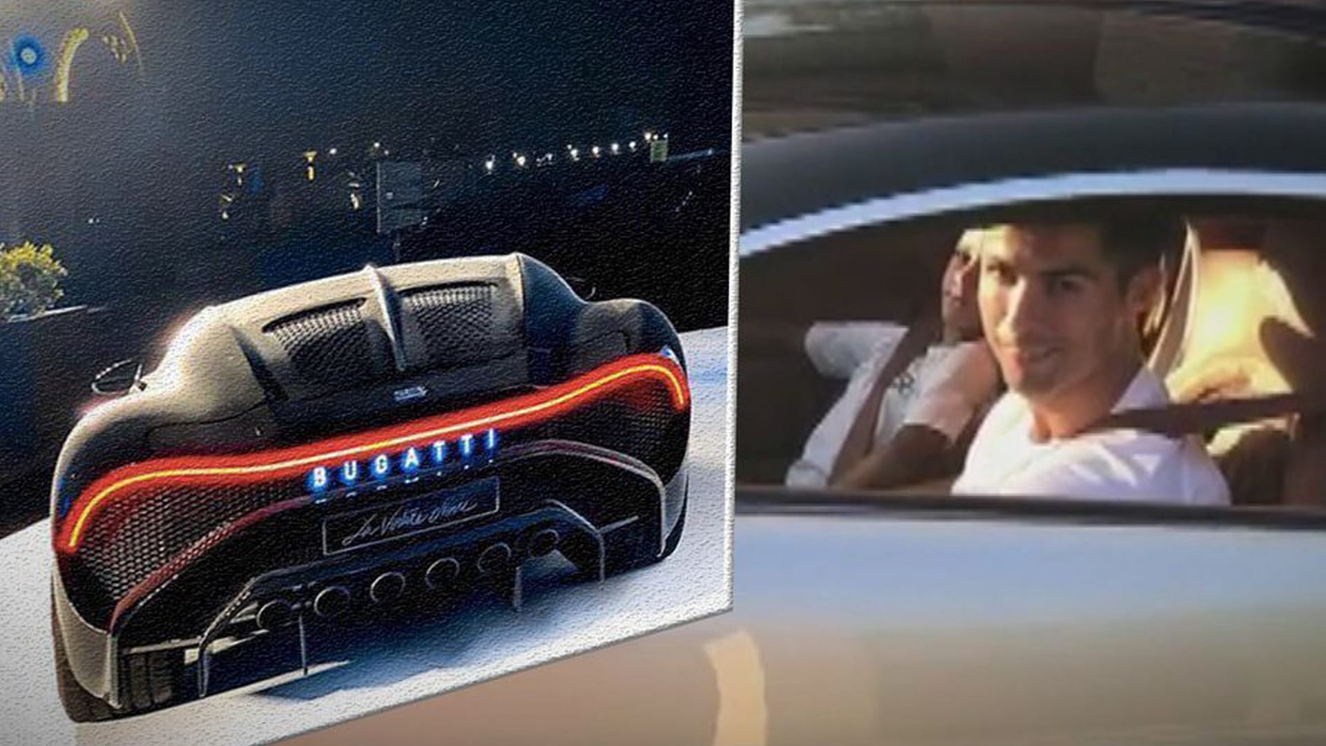 Cristiano Ronaldo und sein Bugatti (Archivbild): Der Wagen des Fußballstars soll zwei Millionen Euro wert sein. Cristiano Ronaldo und sein Bugatti (Archivbild): Der Wagen des Fußballstars soll zwei Millionen Euro wert sein.