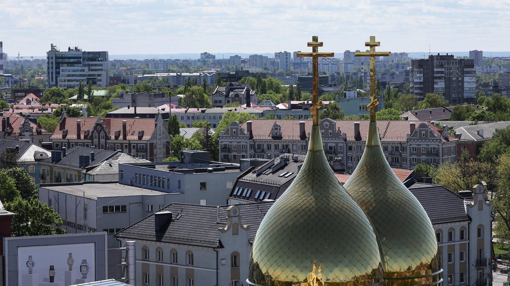 Die russische Stadt Kaliningrad: Im Internet wird die Enklave in Spaß-Beiträgen Tschechien zugeschlagen.