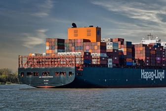 Ein Containerschiff der Reederei Hapag-Lloyd verlässt Hamburg: Beim Branchenverband der Schiffsunternehmen steht nun Walschutz auf der Agenda.