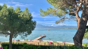 Lake Garda: The lake is also popular with tourists.