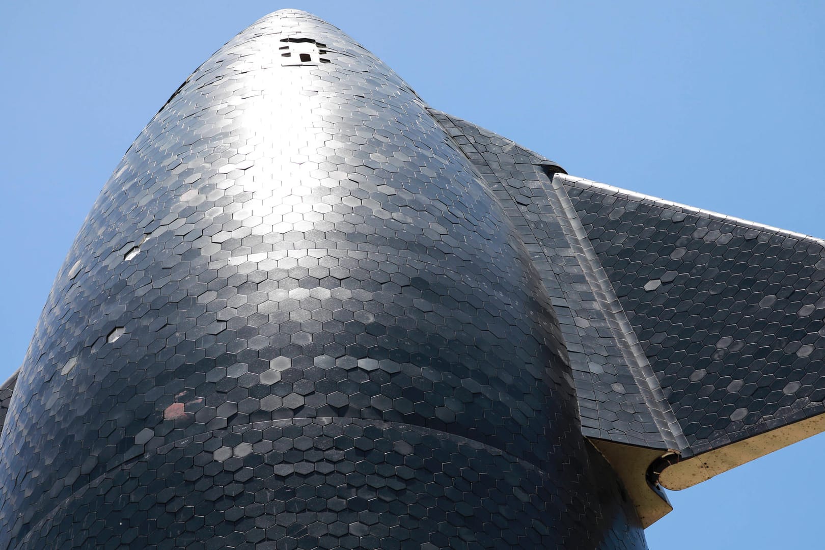 Oberstufe einer "Starship"-Rakete auf dem SpaceX-Testgelände in Texas: "So eine Rakete kann man nicht einfach mitten in der Stadt abstellen".