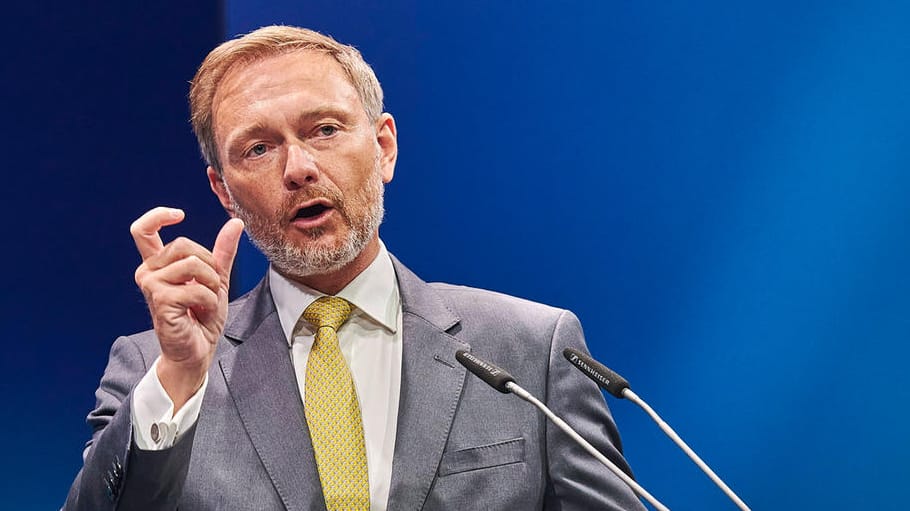 Finanzminister Christian Lindner beim Tag der Deutschen Industrie am Dienstag.