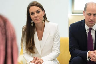 Herzogin Kate und Prinz William: Die Royals enthüllten am Mittwoch das Windrush-Denkmal.