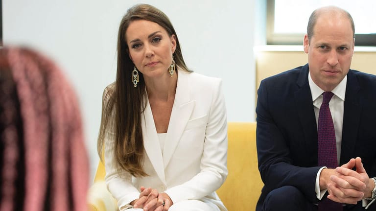 Herzogin Kate und Prinz William: Die Royals enthüllten am Mittwoch das Windrush-Denkmal.