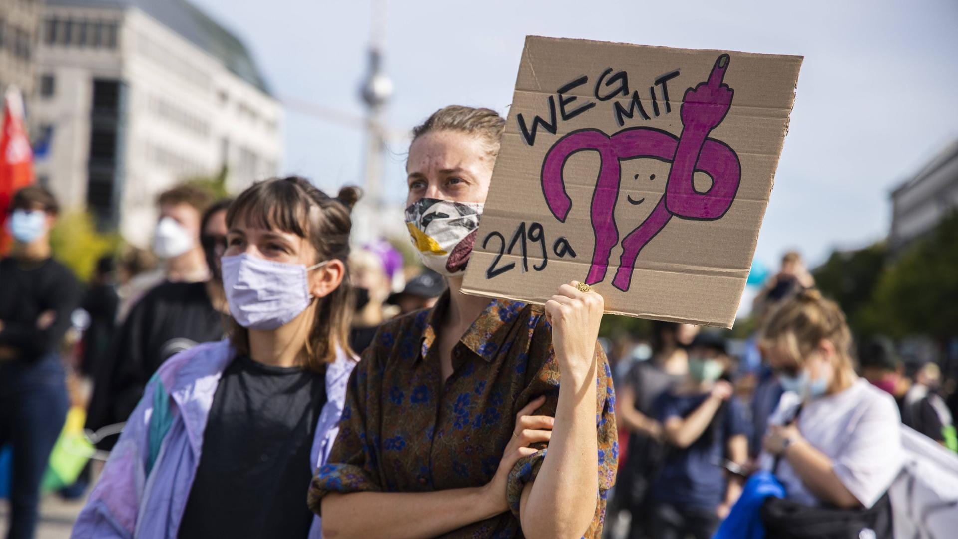 Demonstration gegen den Paragrafen 219a in Berlin.