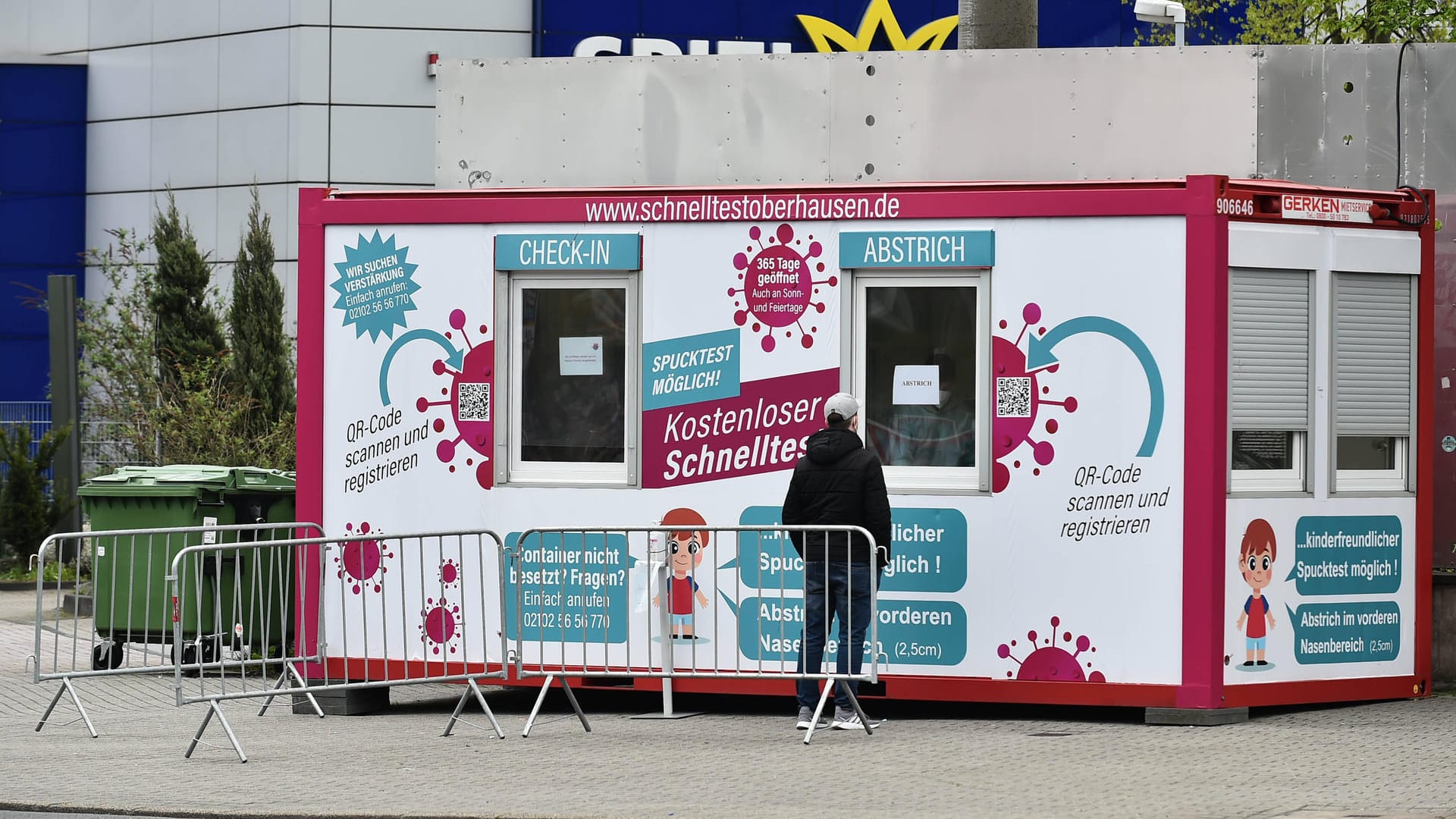 Corona-Teststation in Oberhausen.