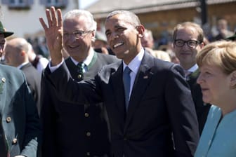 US-Präsident Barack Obama und Kanzlerin Angela Merkel beim G7-Treffen in Elmau 2015: Der friedlichste Gipfel aller Zeiten.