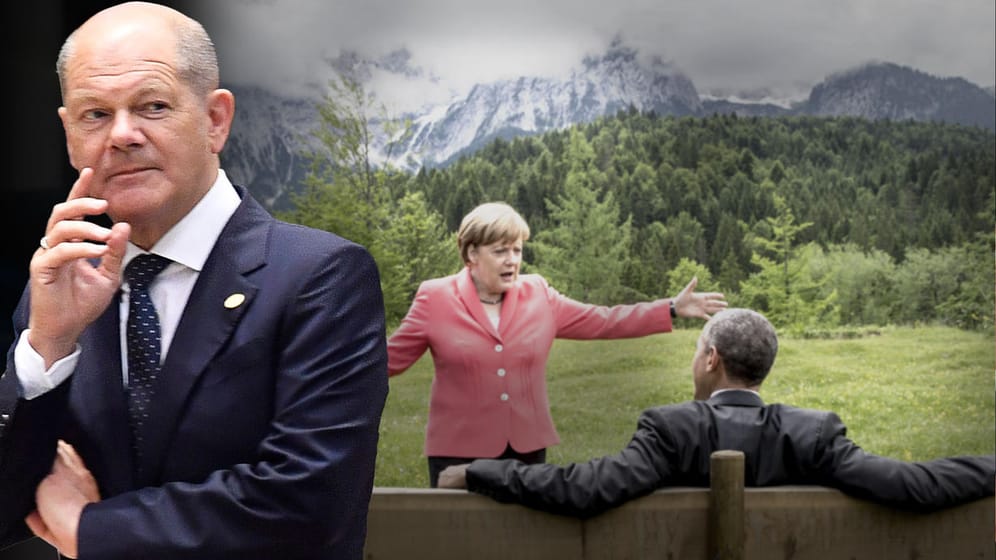 Scholz, berühmtes Gipfel-Foto mit Merkel und Obama: Kann der Kanzler führen?
