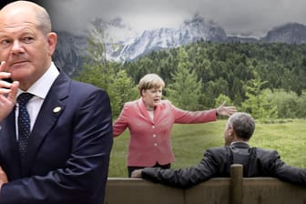 Scholz, berühmtes Gipfel-Foto mit Merkel und Obama: Kann der Kanzler führen?