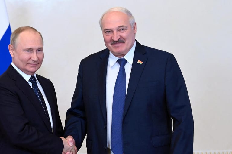 Putin und Lukaschenko: Das Treffen fand in Sankt Petersburg statt.