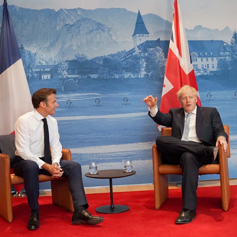 Emmanuel Macron und Boris Johnson: Der französische Präsident und der britische Premier halten einen Wendepunkt im Ukraine-Krieg für möglich.