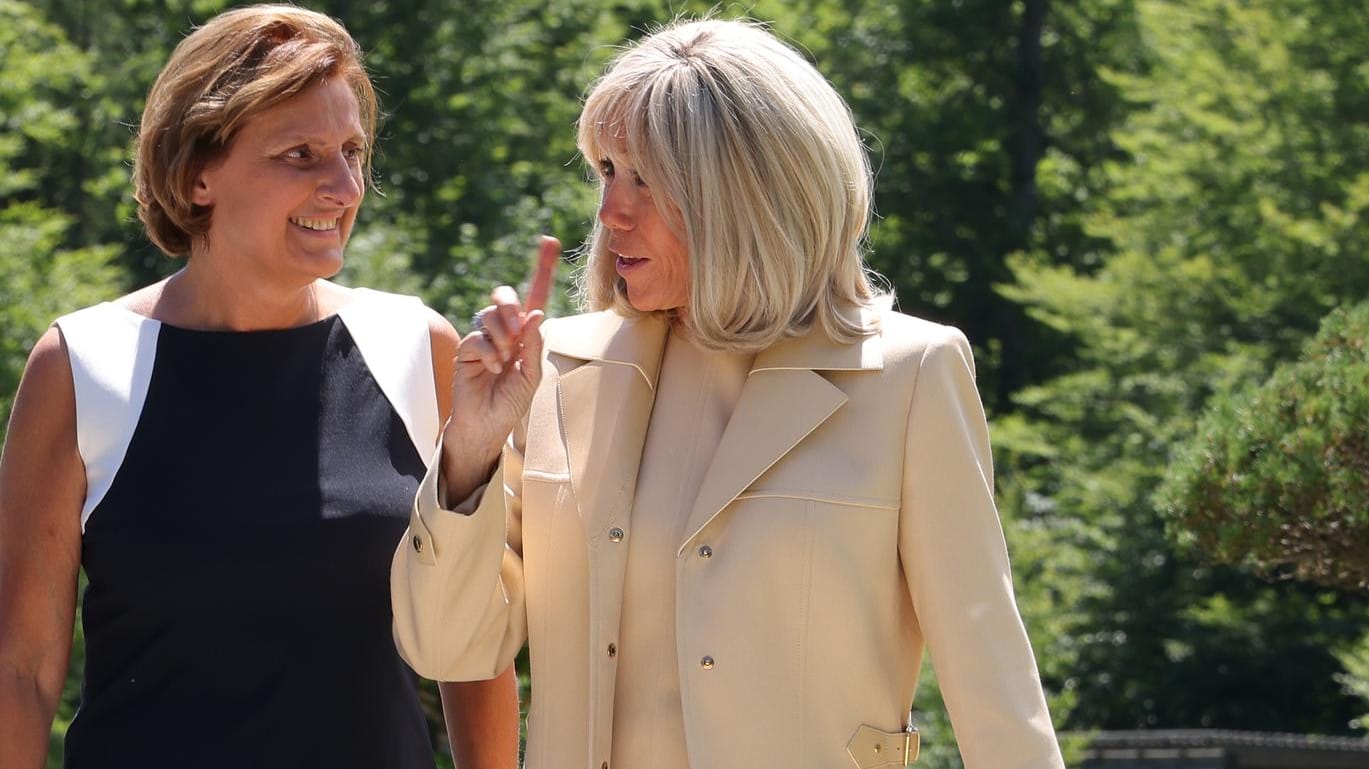 Britta Ernst und Brigitte Macron: Die beiden Damen sind bei dem G7-Gipfel dabei.