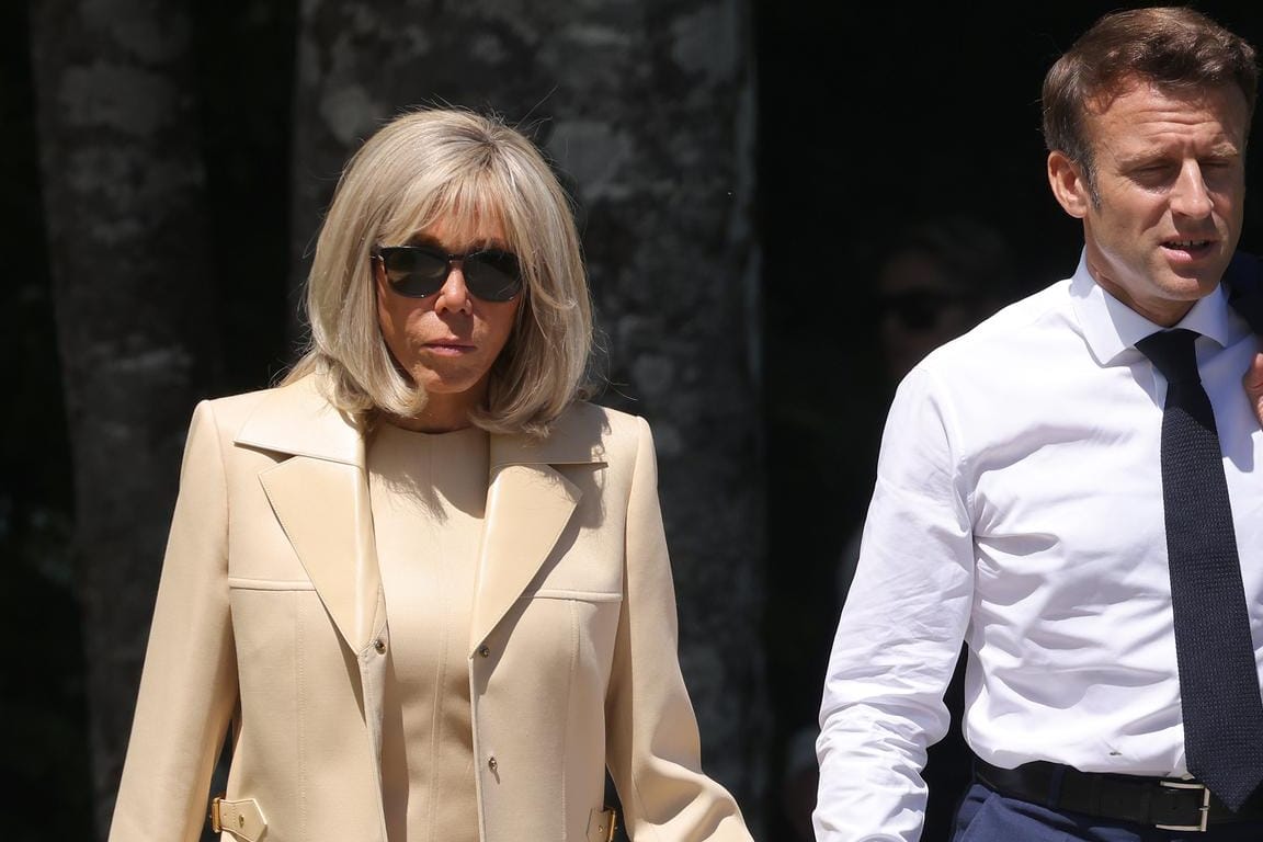 Brigitte Macron: Die Lehrerin begleitete ihren Mann zum G7-Gipfel-Auftakt.