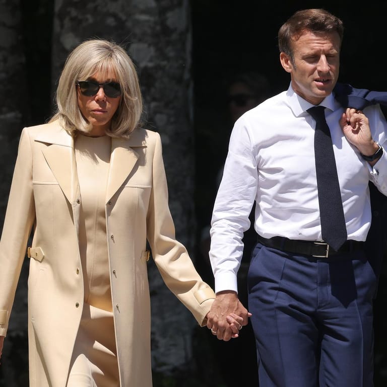 Brigitte Macron: Die Lehrerin begleitete ihren Mann zum G7-Gipfel-Auftakt.
