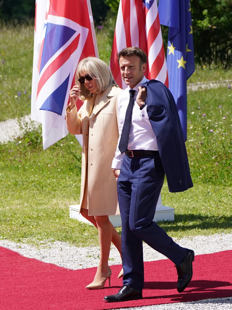 Brigitte Macron begleitete ihren Mann Emmanuel zum G7-Gipfel-Treffen.