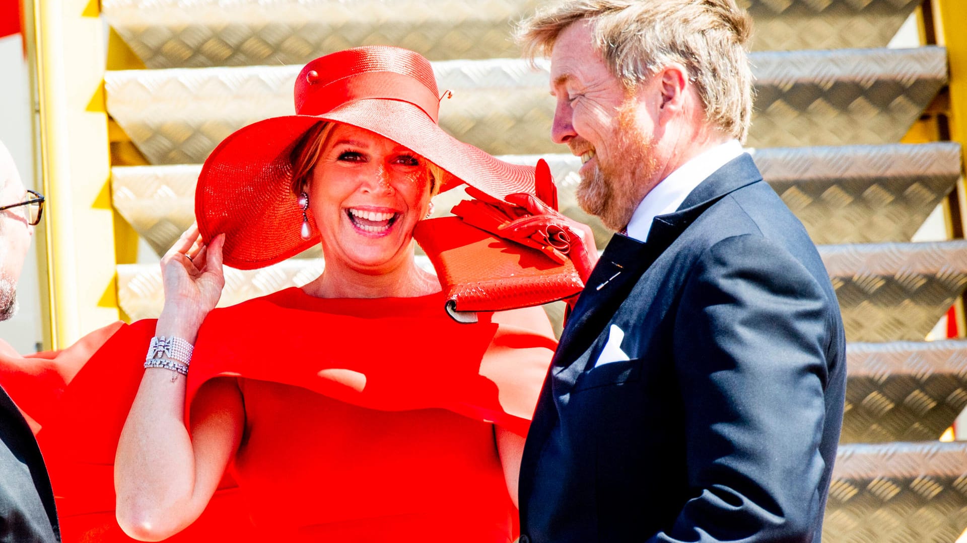 Königin Máxima hat Probleme mit dem Wind.