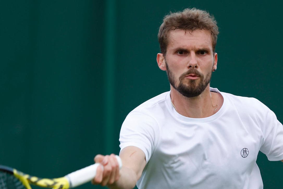 Oscar Otte: Er hat in Wimbledon die erste Runde gegen Peter Gojowczyk gewonnen.