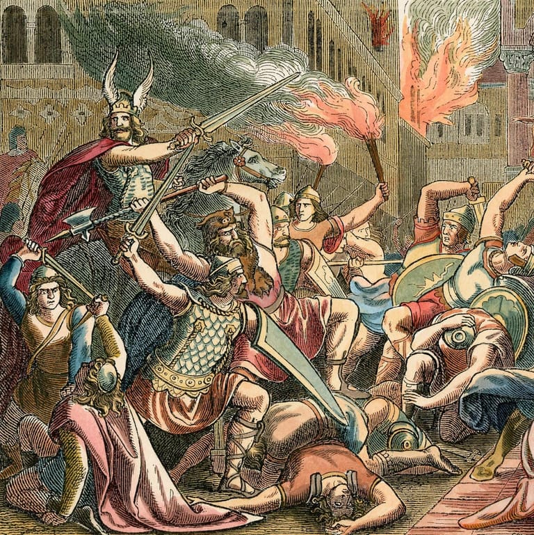 Plünderung Roms: So stellte sich das 19. Jahrhundert die Eroberung durch Alarichs Goten vor.