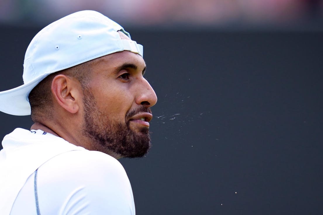 Nick Kyrgios: Der Australier leistete sich in seinem Erstrundenduell in Wimbledon einen Aussetzer.