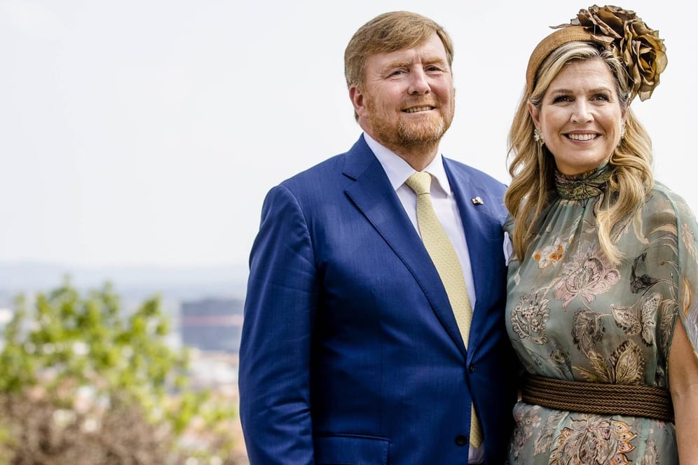 König Willem Alexander und Königin Máxima: Die niederländischen Royals posieren auf dem Schlossberg in Graz.
