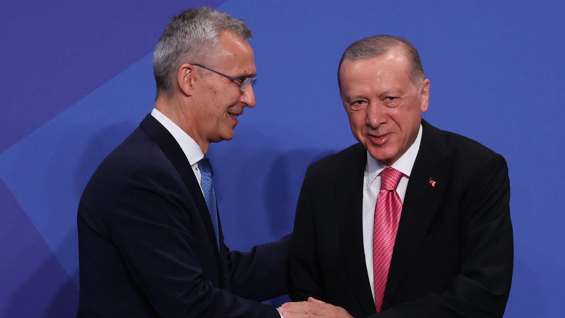 NATO Summit In Madrid Welcome Ceremony And Family Photo NATO Secretary General Jens Stoltenberg and President of the Re