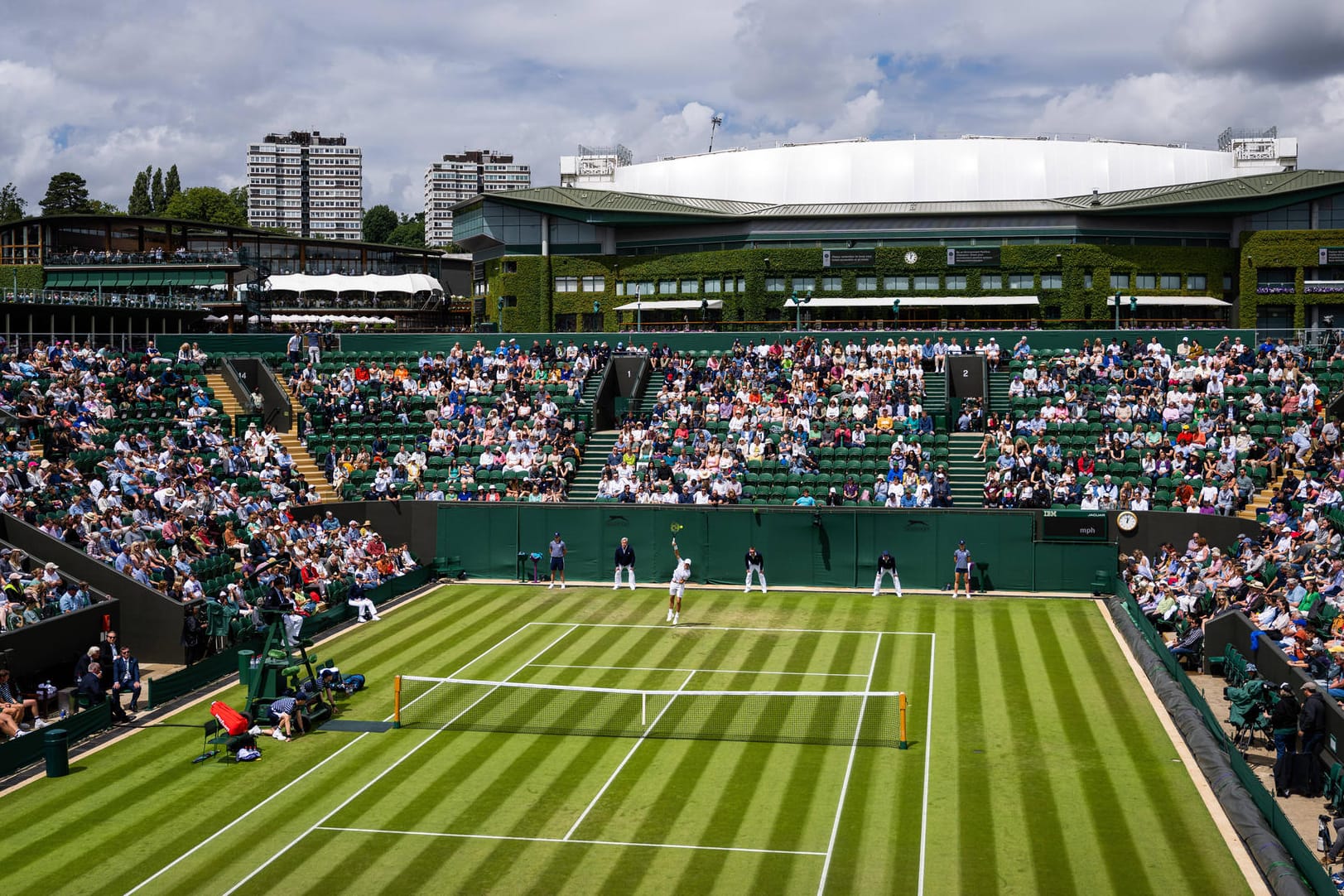 220629 Casper Ruud of Norway at court 2 competes in a second round singles tennis match during day 3 of the Wimbledon o