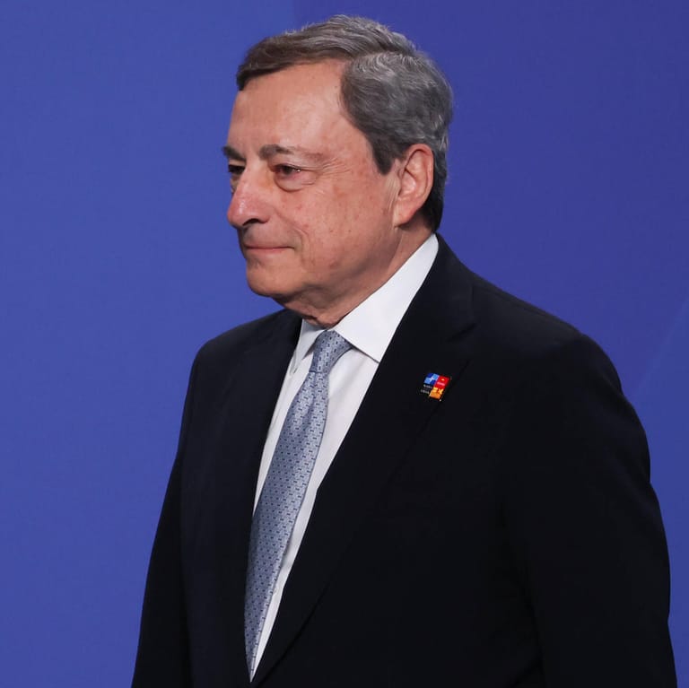 Mario Draghi in Madrid: Der italienische Regierungschef nimmt am Donnerstag an einer Kabinettssitzung teil.
