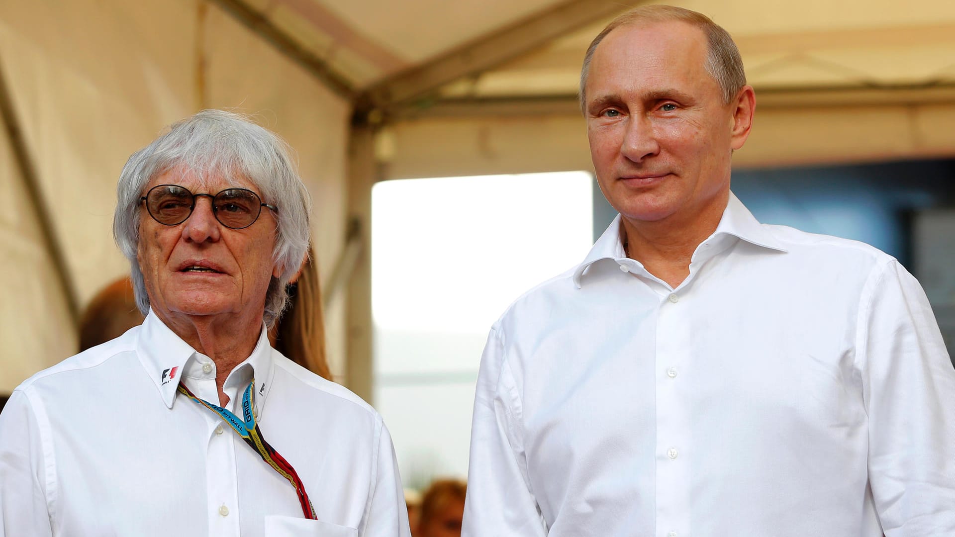 Bernie Ecclestone (l) und Wladimir Putin (r) im Jahr 2014: Die beiden sind befreundet.