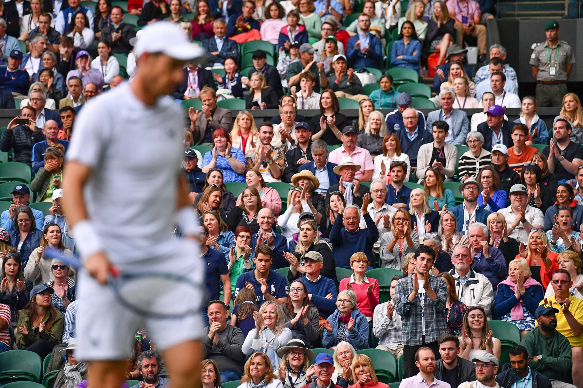 Mandatory Credit: Photo by James Veysey/Shutterstock (13008248fi) Andy Murray fans during his second round match Wimbled