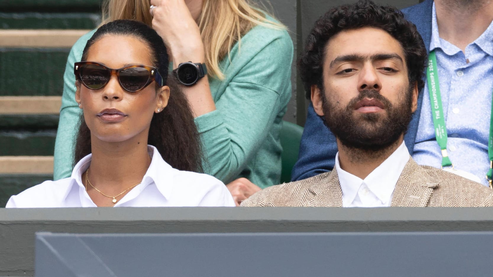 Lilian de Carvalho Monteiro und Noah Becker: Die schauten sich am Mittwoch ein Tennismatch in Wimbledon an.