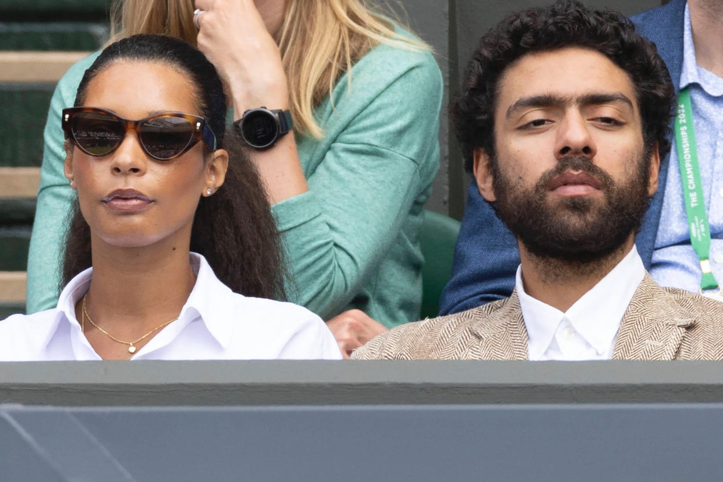 Lilian de Carvalho Monteiro und Noah Becker: Die schauten sich am Mittwoch ein Tennismatch in Wimbledon an.