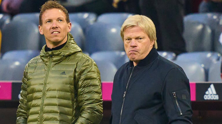 Julian Nagelsmann (l.) und Oliver Kahn: Ruhe kehrt beim FC Bayern aktuell nicht ein.