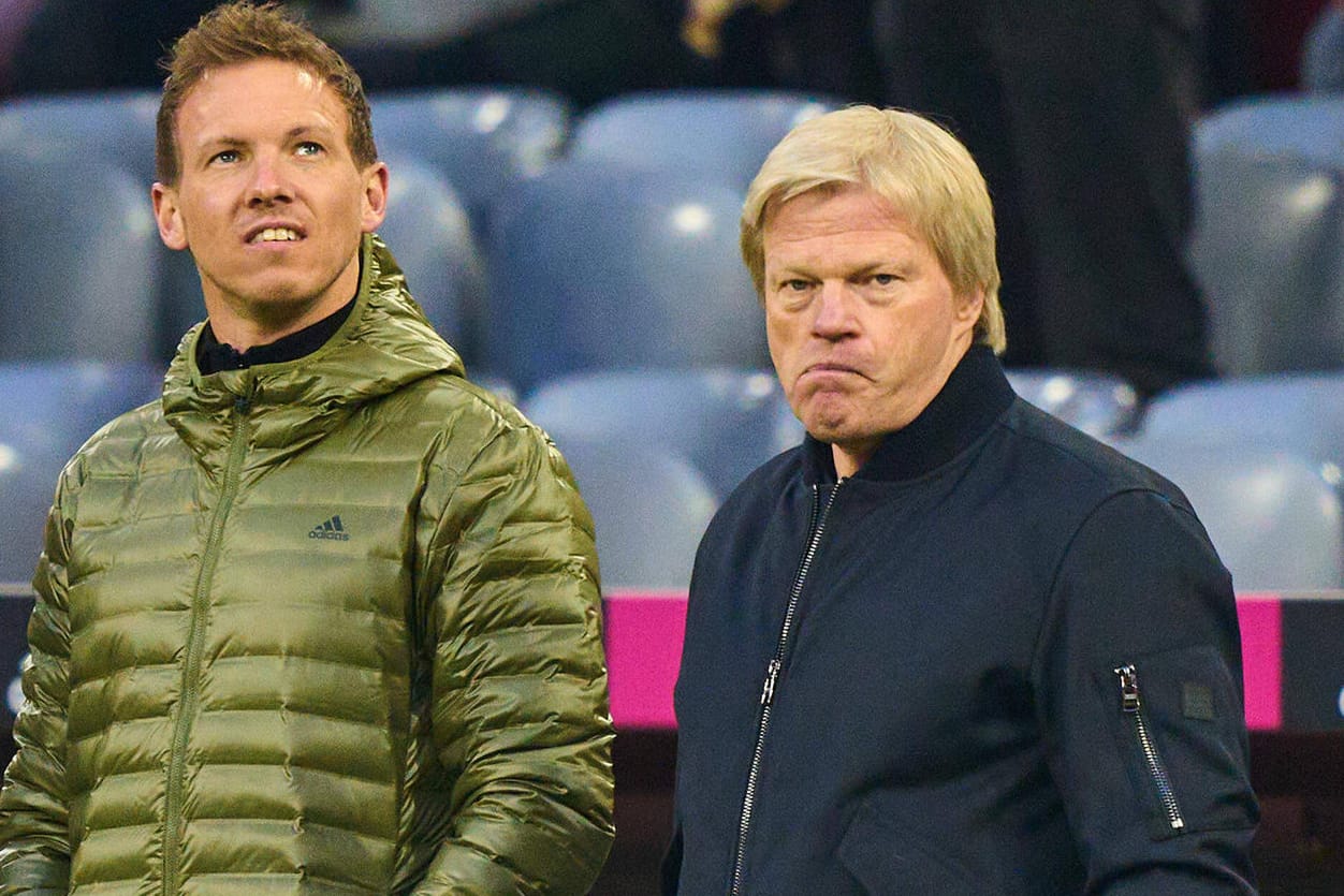 Julian Nagelsmann (l.) und Oliver Kahn: Ruhe kehrt beim FC Bayern aktuell nicht ein.