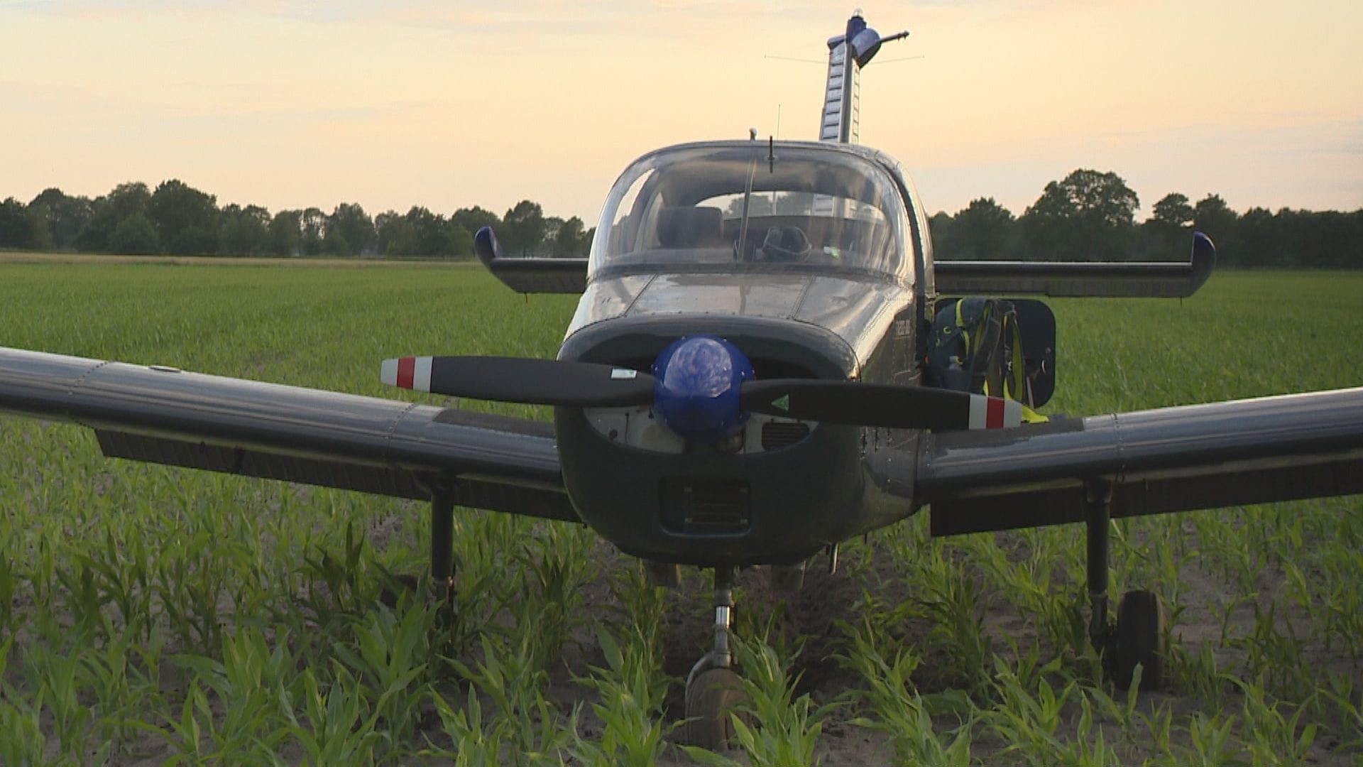 Notladung auf einem Feld vor Ganderkesee: Der Pilot blieb unverletzt.